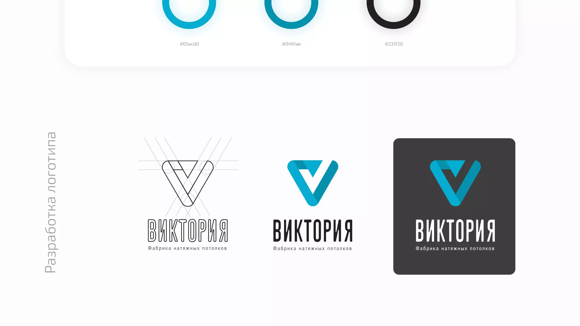 Разработка фирменного стиля компании по продаже и установке натяжных потолков в Ейске