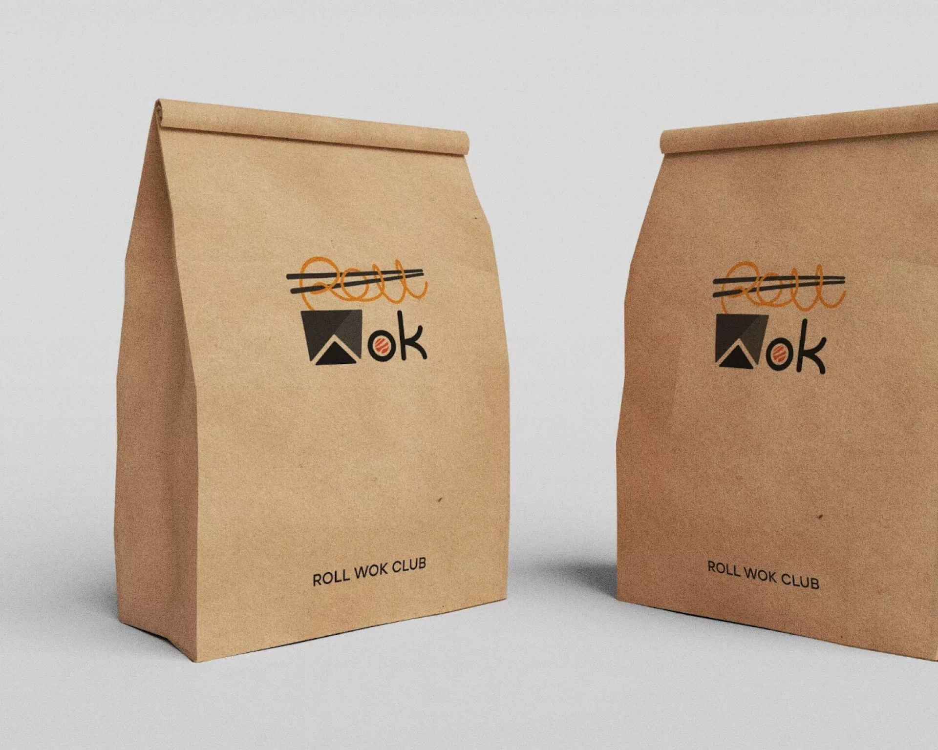 Создание дизайна упаковки суши-бара «Roll Wok Club» в Ейске